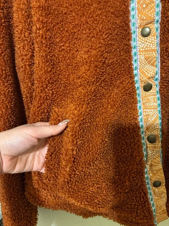 We The Free Oversized This and That Cardi Sherpa Jacket - Picture 5 of 6